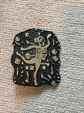 Alice Seely Urban Fetishes Petroglyph Women Pewter Brooch Pin